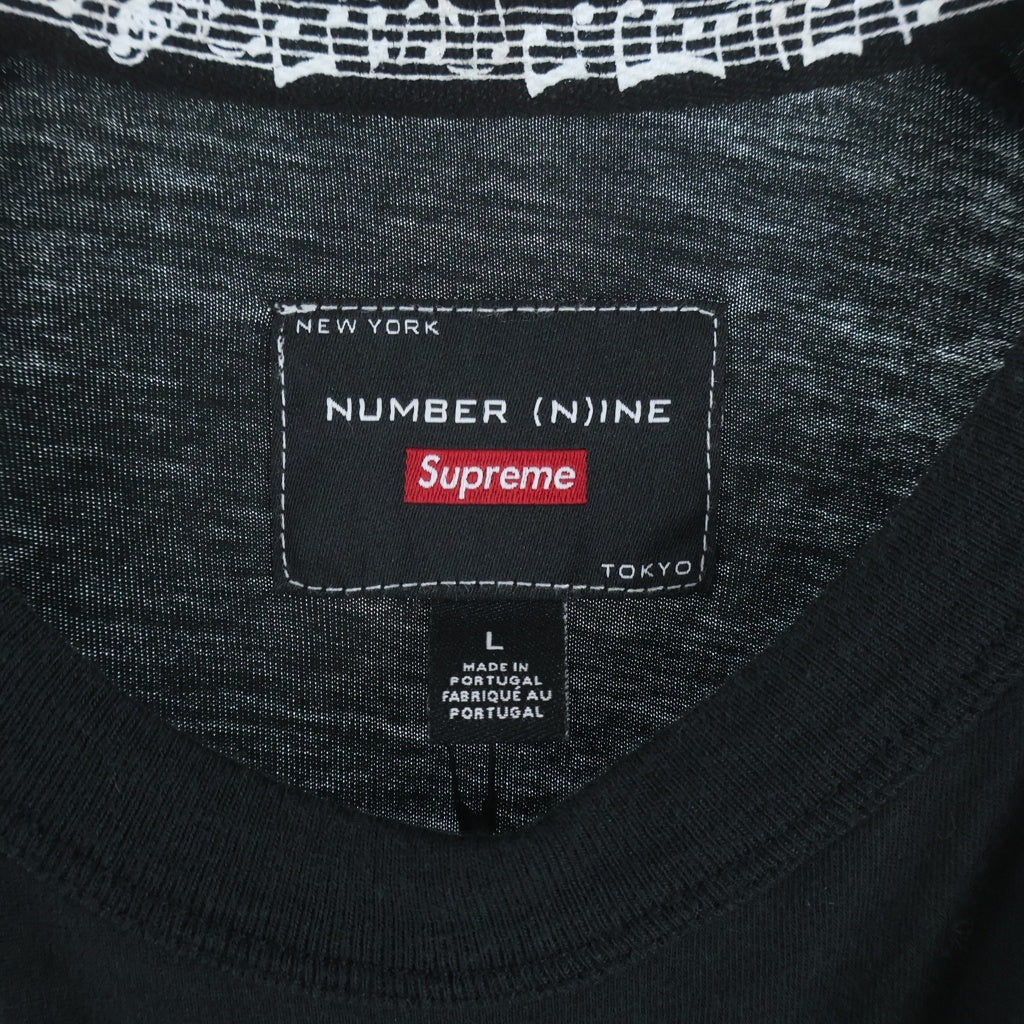 SUPREME(シュプリーム) 25AW x Number (N)ine Mickey Mouse Raglan L/S Top ナンバーナイン ミッキーマウス ラグラン クルーネック 長袖Tシャツ カットソー ブラック