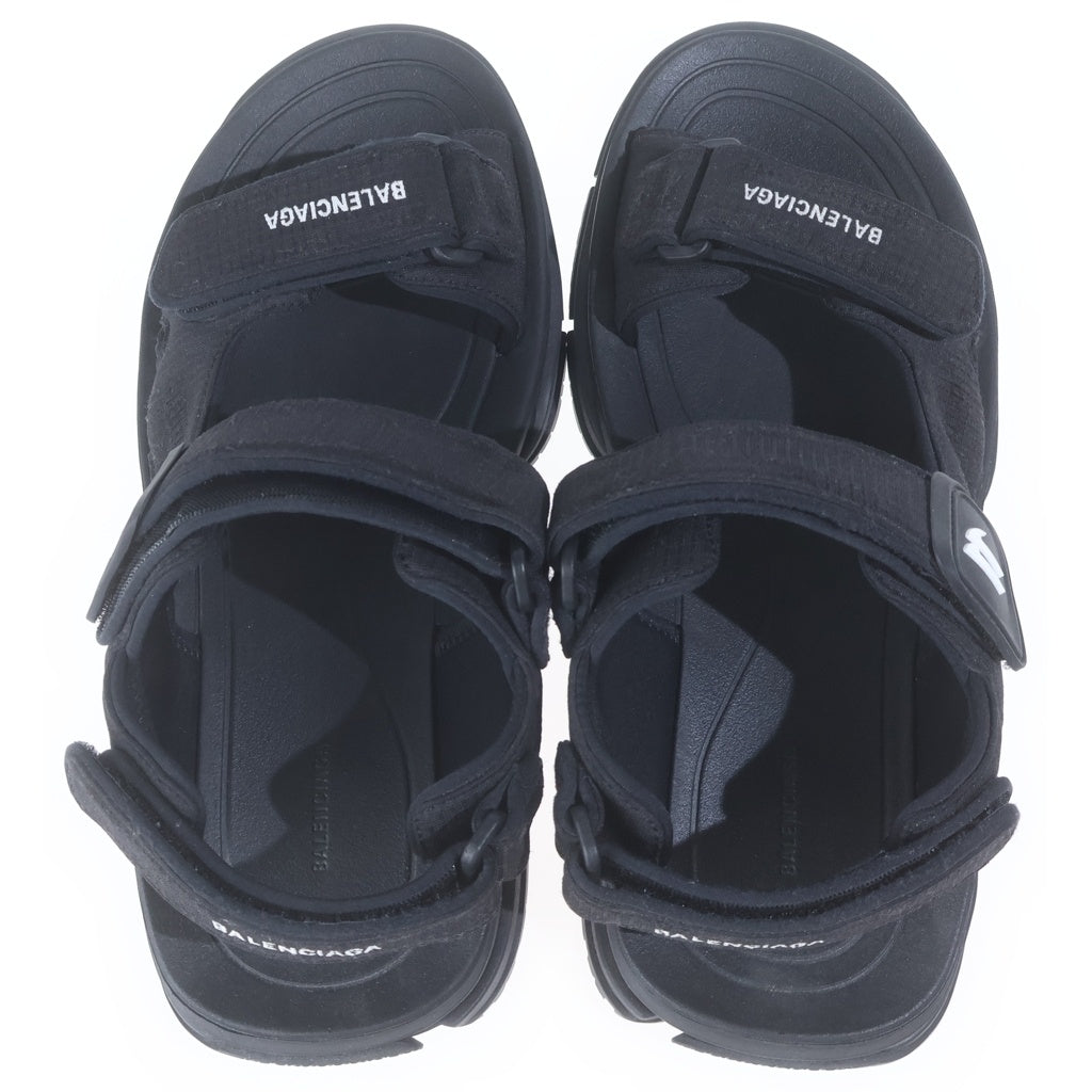 BALENCIAGA(バレンシアガ) TOURIST ツーリスト ロゴエンブロイダリー サンダル ブラック 706279