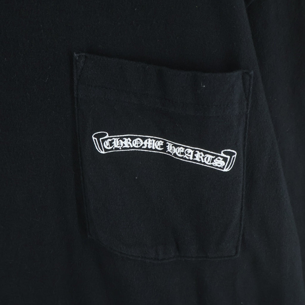 CHROME HEARTS(クロムハーツ) MLTCOL CEM CRS LS マルチカラーセメタリークロスプリント クルーネック 長袖Tシャツ カットソー ブラック