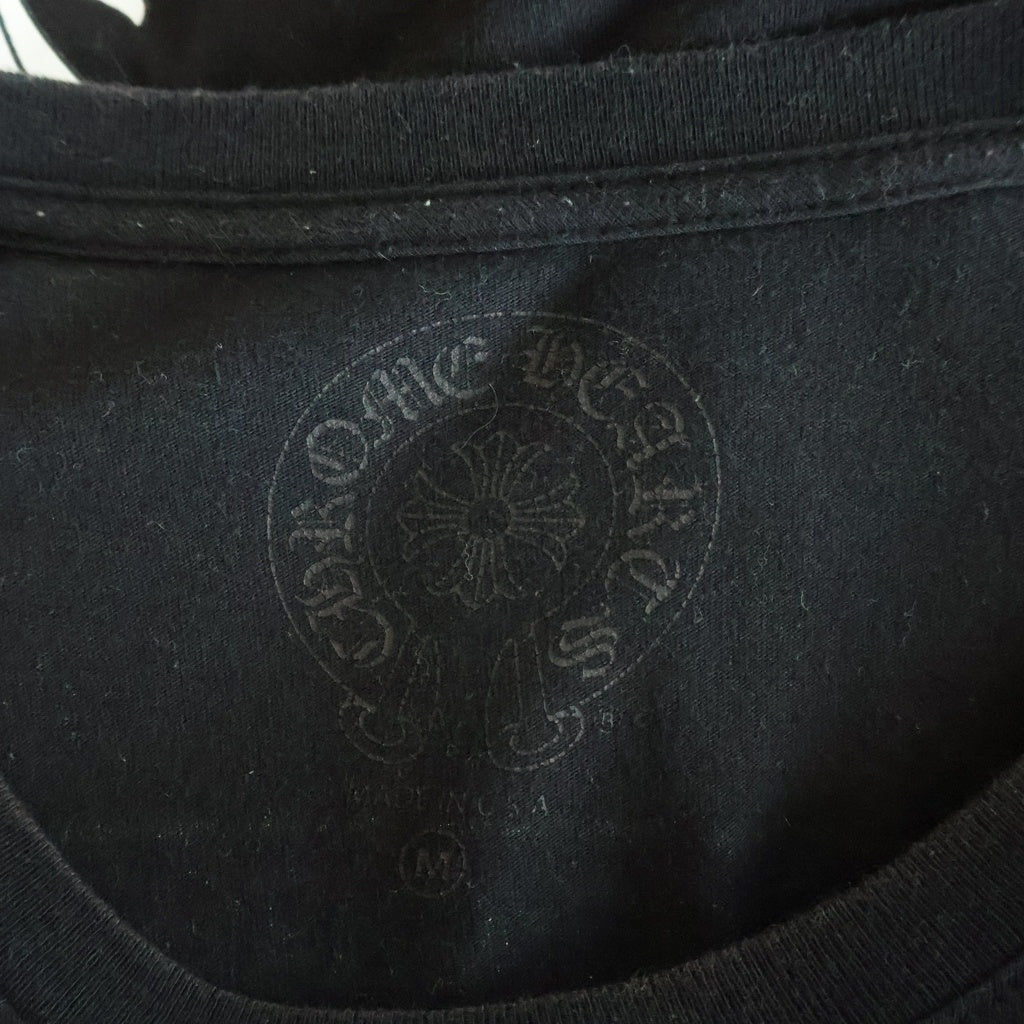CHROME HEARTS(クロムハーツ) MLTCOL CEM CRS LS マルチカラーセメタリークロスプリント クルーネック 長袖Tシャツ カットソー ブラック