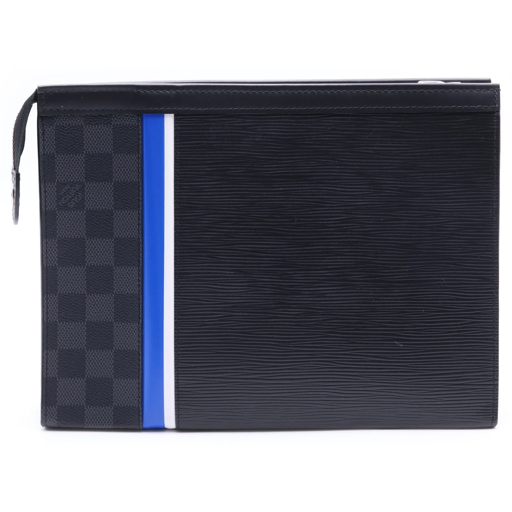 LOUIS VUITTON(ルイヴィトン) ポシェット・ヴォワヤージュMM エピ ダミエ レザー デザイン 2WAY クラッチ ハンド バッグ ブラック M56827/TA4280 M56827