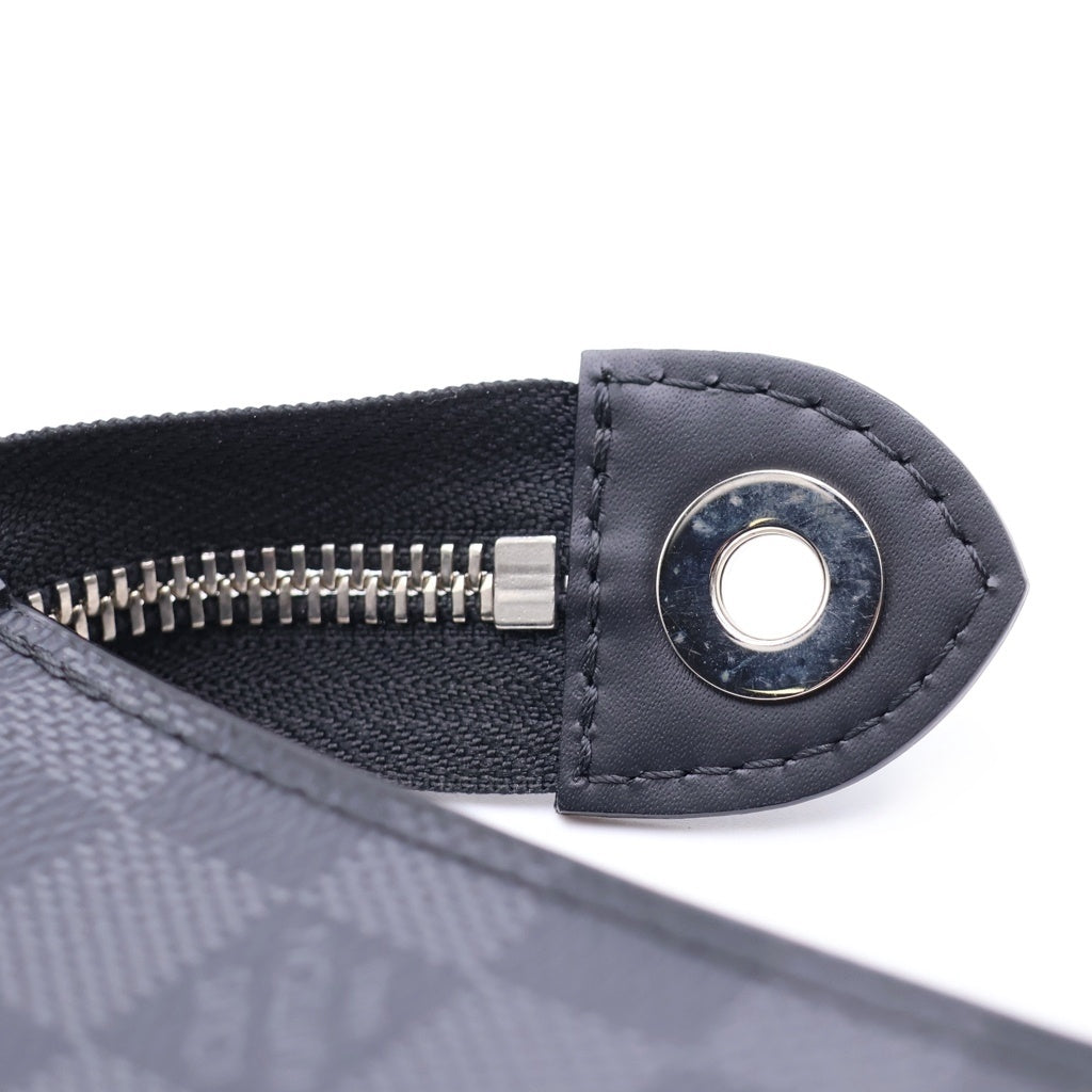 LOUIS VUITTON(ルイヴィトン) ポシェット・ヴォワヤージュMM エピ ダミエ レザー デザイン 2WAY クラッチ ハンド バッグ ブラック M56827/TA4280 M56827