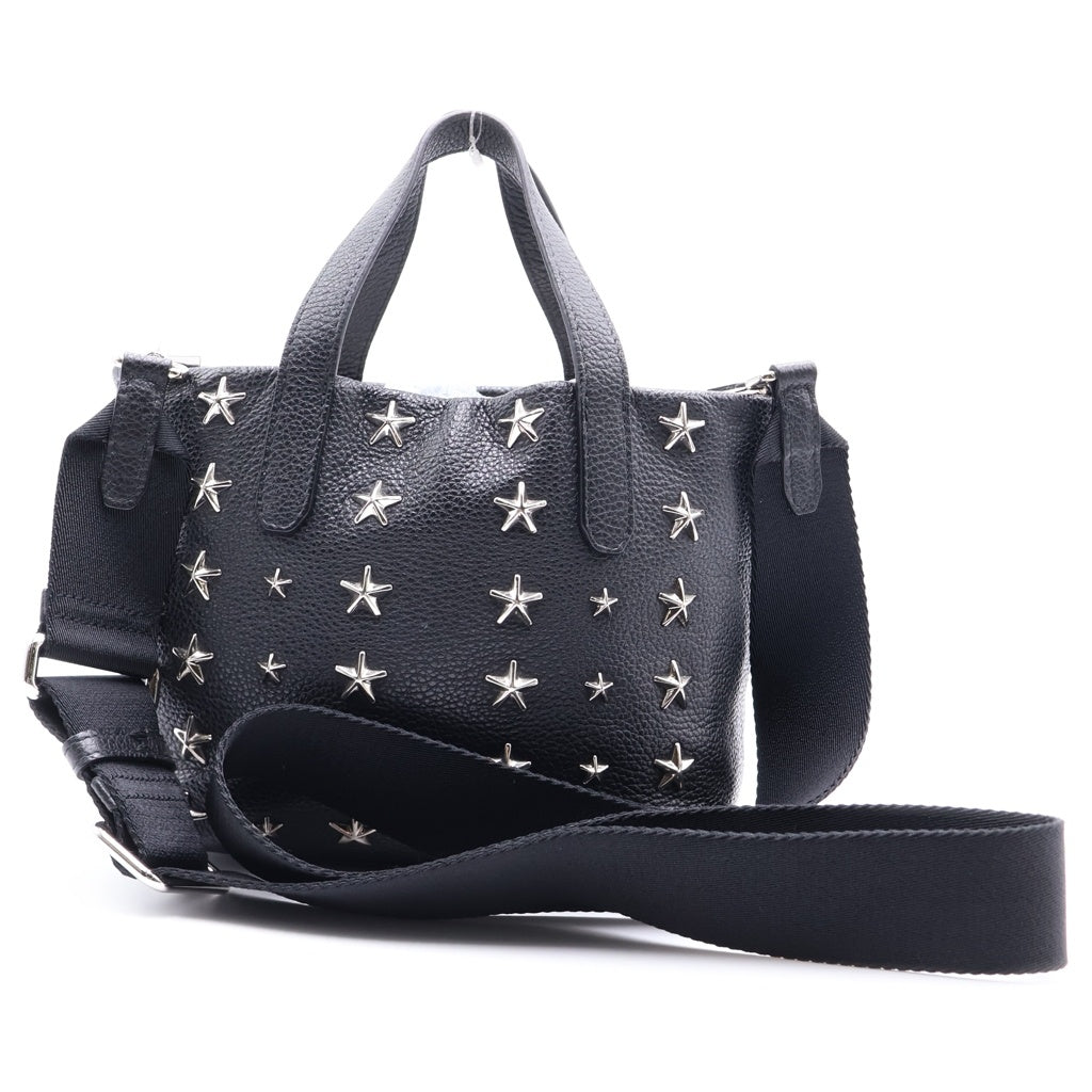 JIMMY CHOO(ジミーチュウ) スタースタッズ 2WAY ミニトートバッグ ブラック レディース