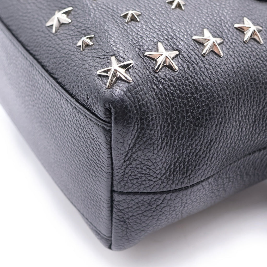 JIMMY CHOO(ジミーチュウ) スタースタッズ 2WAY ミニトートバッグ ブラック レディース