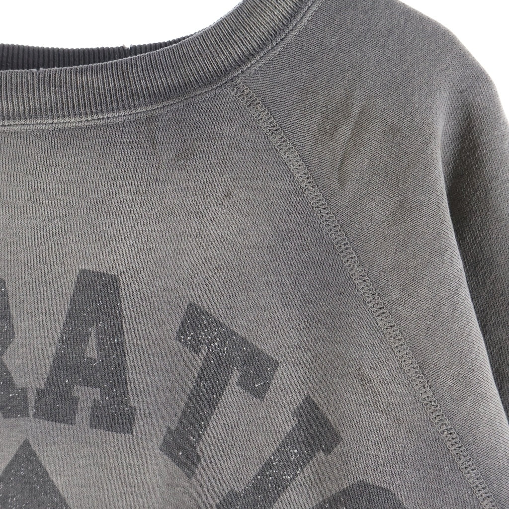 SAINT MICHAEL(セントマイケル) 26SS CREW NECK SWEAT ABBERATION ヴィンテージ加工 プリント クルーネック スウェットトレーナー ブラック SM-MK8-0000-054