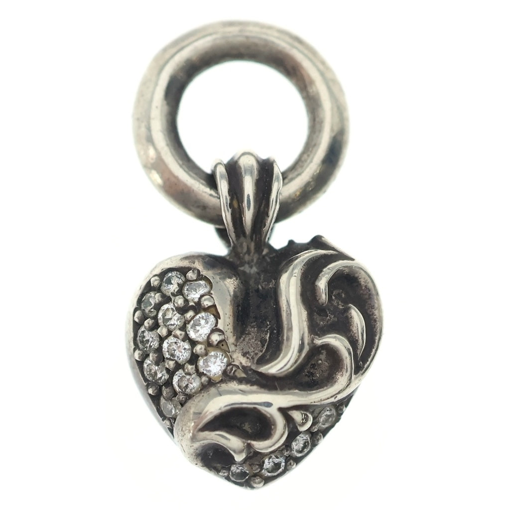 CHROME HEARTS(クロムハーツ) HEART CHARM P/D ハートチャーム パヴェダイヤ ペンダントトップ シルバー -