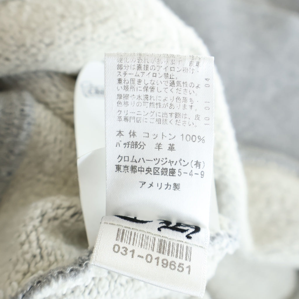 CHROME HEARTS(クロムハーツ) Y NOT HD PLVR GYN ラベル付きクロスパッチプルオーバーパーカー グレー