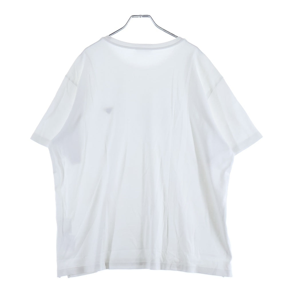 PRADA(プラダ) 26SS トライアングルロゴプレート クルーネック 半袖Tシャツ カットソー ホワイト UJN954 S000 240