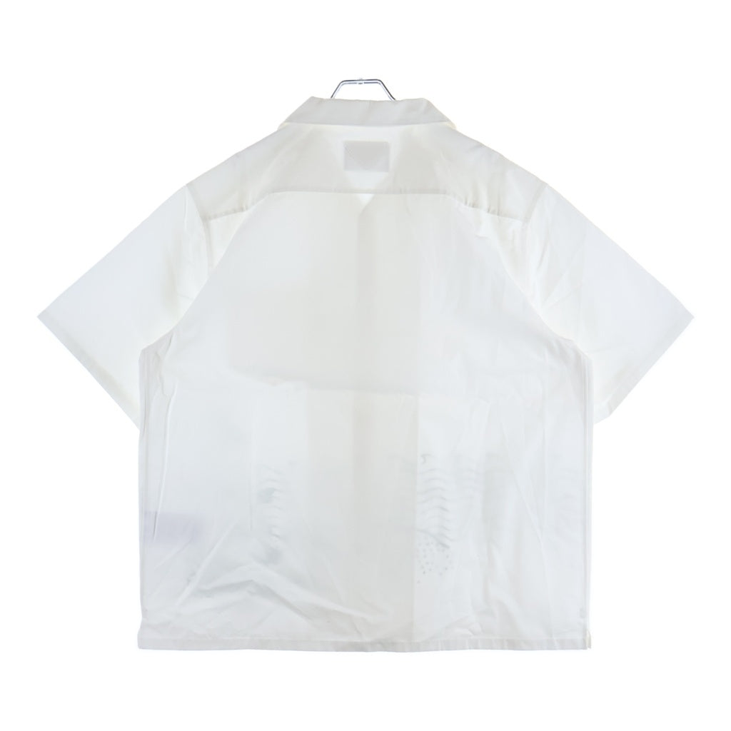 PRADA(プラダ) 26SS Printed Cotton Bowling Shirt グラフィックプリント コットン オープンカラー ボウリング 半袖シャツ ホワイト UCS414 SUMO 184H