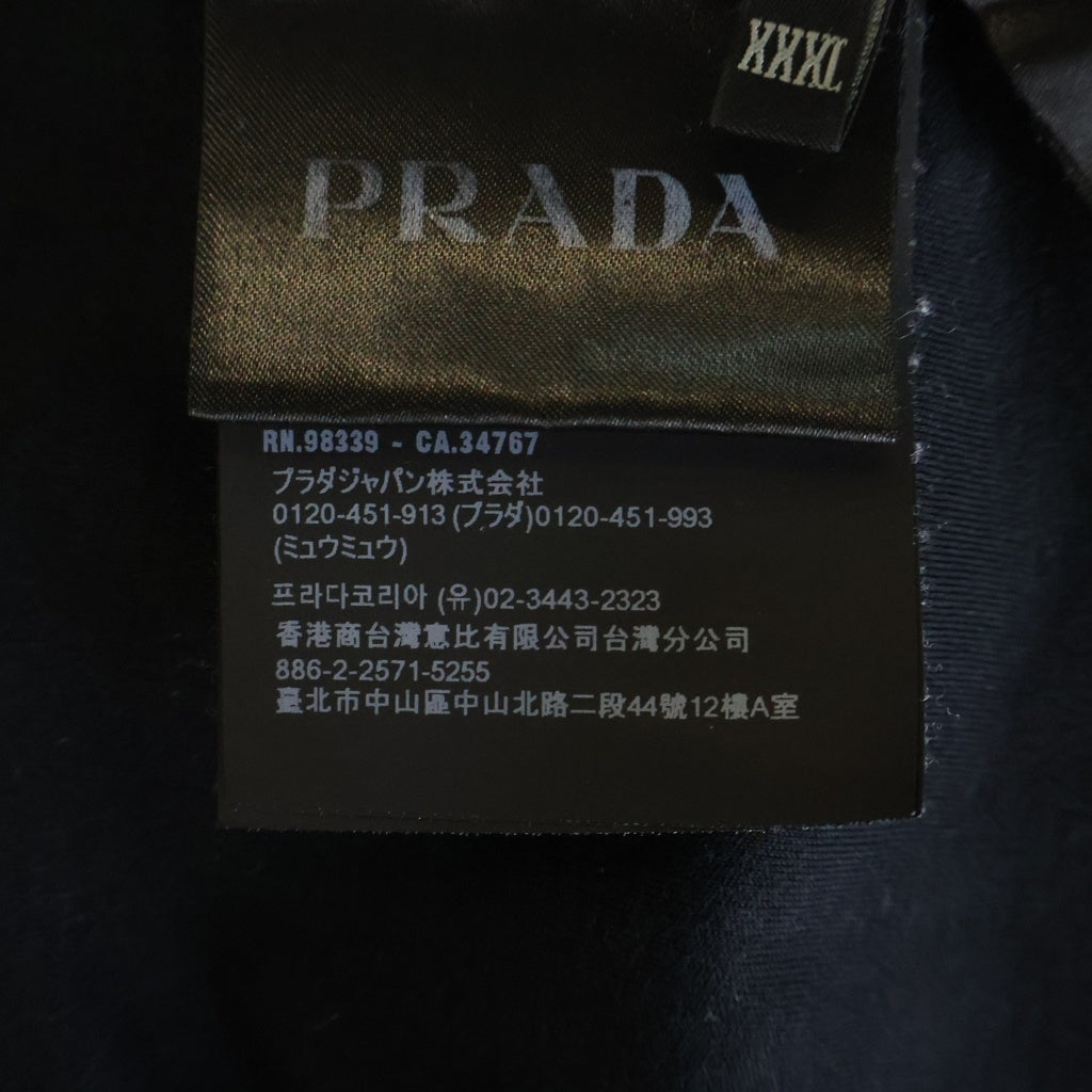 PRADA(プラダ) 26SS トライアングルロゴプレート クルーネック 半袖Tシャツ カットソー ブラック UJN954 S000 240