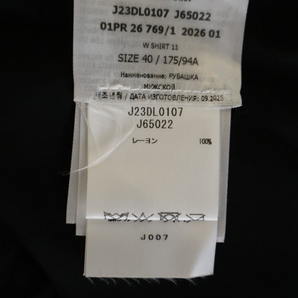 JIL SANDER(ジルサンダー) 26SS Fluid Viscose Short Sleeve Shirt フルイドビスコース レーヨン オープンカラー ショートスリーブ ボウリング 半袖シャツ ブラック J23DL0107 J65022