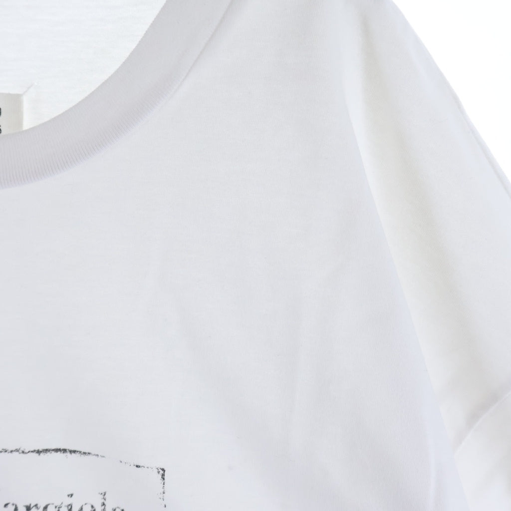 Maison Margiela(メゾンマルジェラ) 25SS 520 スタンプ ロゴプリント クルーネック 半袖Tシャツ カットソー ホワイト S50GC0724 S23789