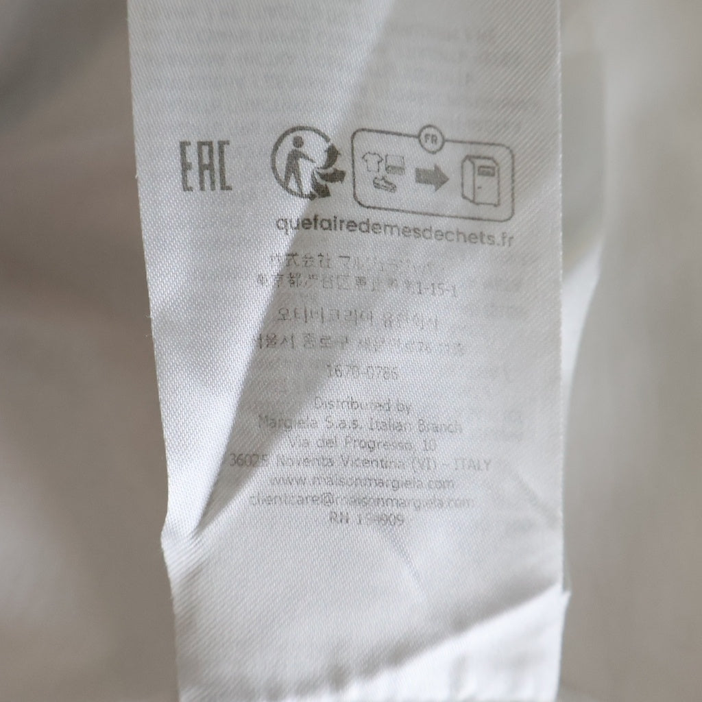 Maison Margiela(メゾンマルジェラ) 25SS 520 スタンプ ロゴプリント クルーネック 半袖Tシャツ カットソー ホワイト S50GC0724 S23789