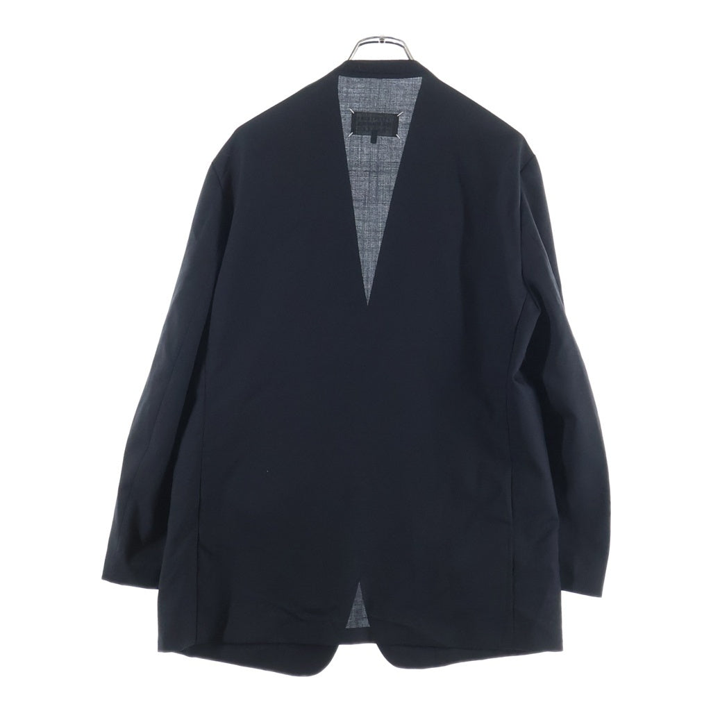 Maison Margiela(メゾンマルジェラ) 24AW ボタンレス ノーカラー テーラードジャケット ブラック S50BN0447 S44330