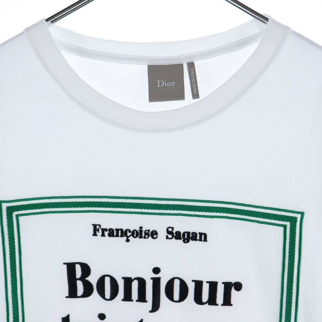 DIOR(ディオール) 26SS Book Cover Tee ブックカバー刺繍 コットン 半袖Tシャツ カットソー ホワイト 683J642A0677