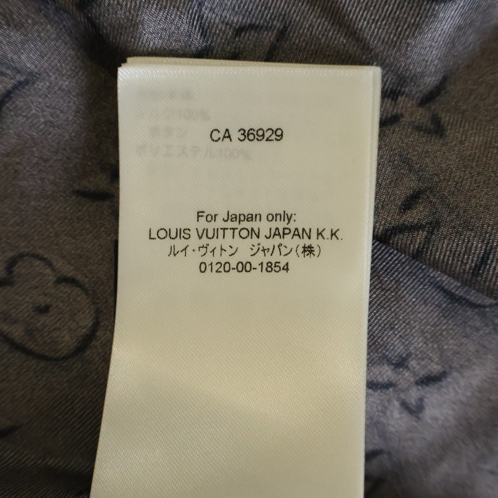 LOUIS VUITTON(ルイヴィトン) 25SS モノグラム 総柄 オープンカラー シルク ボウリング 半袖シャツ ブラウン RM251M SSP HSS70W