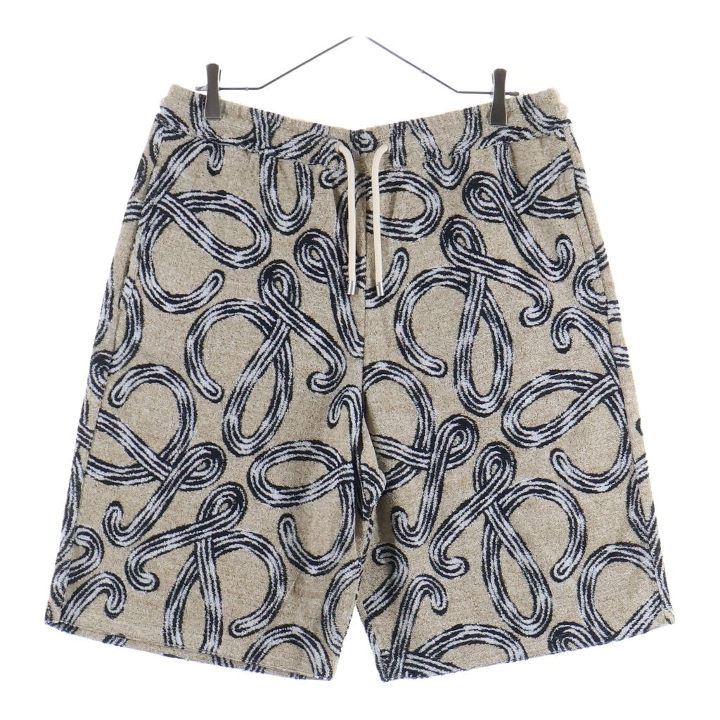LOEWE(ロエベ) 26SS アナグラムジャガード テリーコットン パイル地 ショートパンツ ハーフパンツ ショーツ ベージュ H616Y1KX14