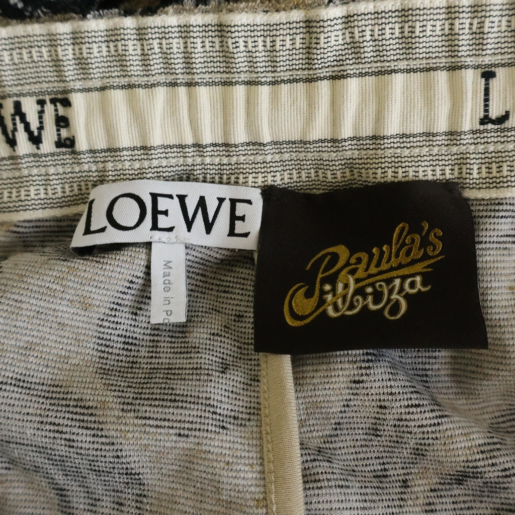 LOEWE(ロエベ) 26SS アナグラムジャガード テリーコットン パイル地 ショートパンツ ハーフパンツ ショーツ ベージュ H616Y1KX14