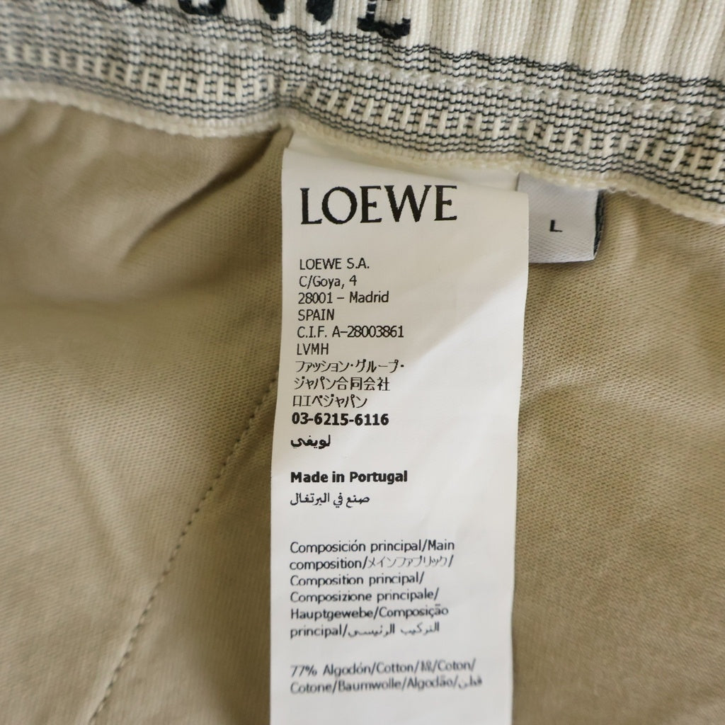 LOEWE(ロエベ) 26SS アナグラムジャガード テリーコットン パイル地 ショートパンツ ハーフパンツ ショーツ ベージュ H616Y1KX14