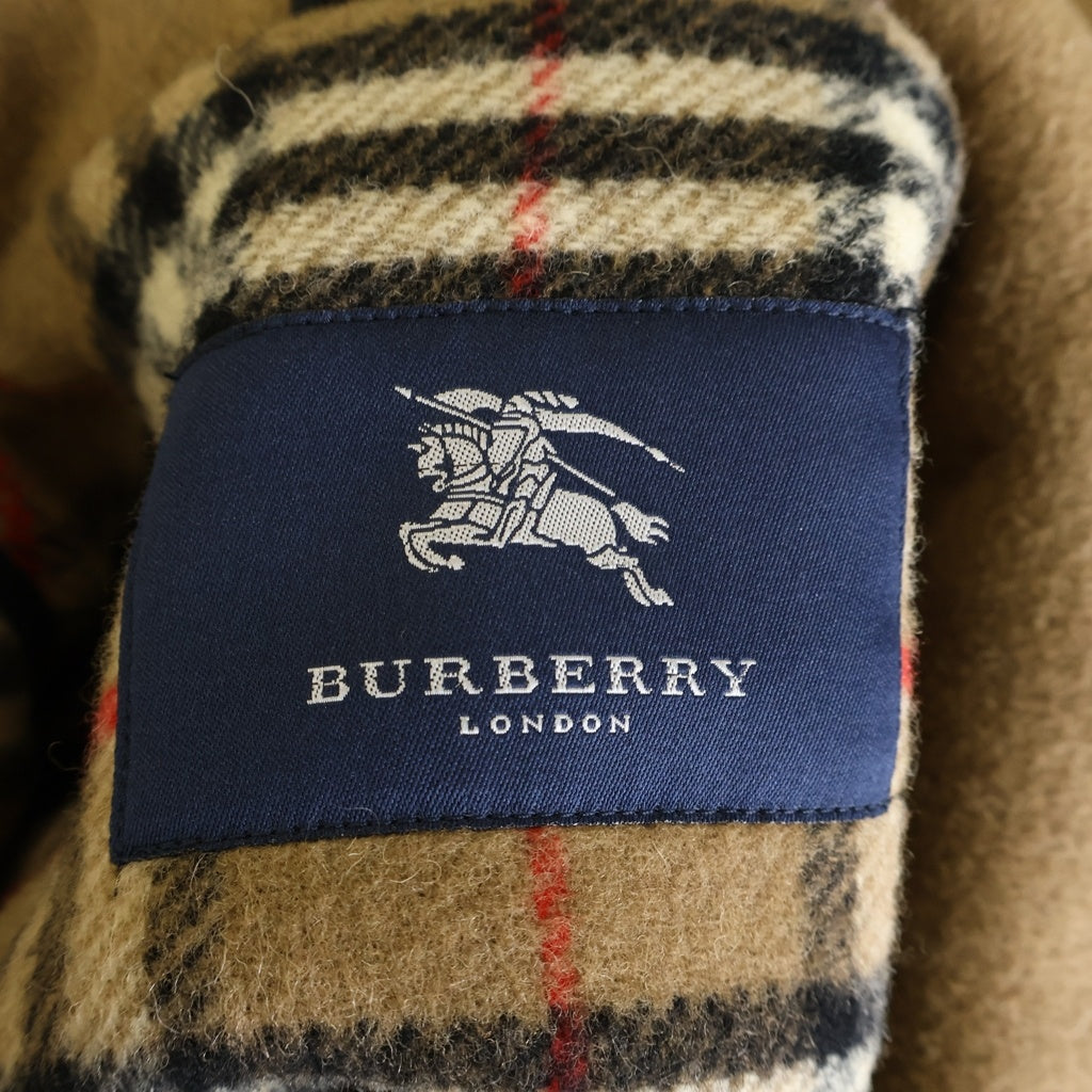 BURBERRY(バーバリー) 裏地ノバチェック柄 ウール ダッフルコート ベージュ 240002233089