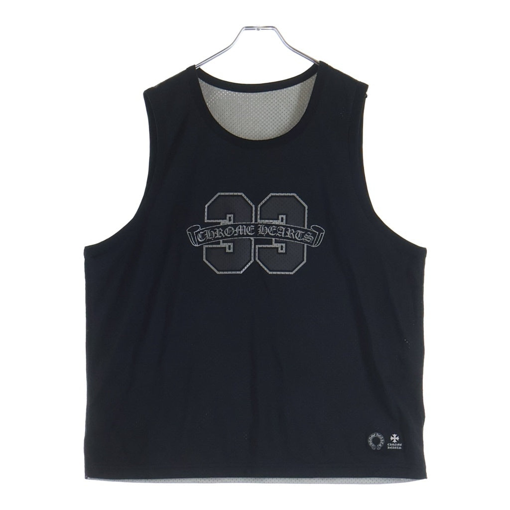 CHROME HEARTS(クロムハーツ) MESH WARM UP JERSEY リバーシブルCHロゴプリントメッシュタンクトップ ブラック -