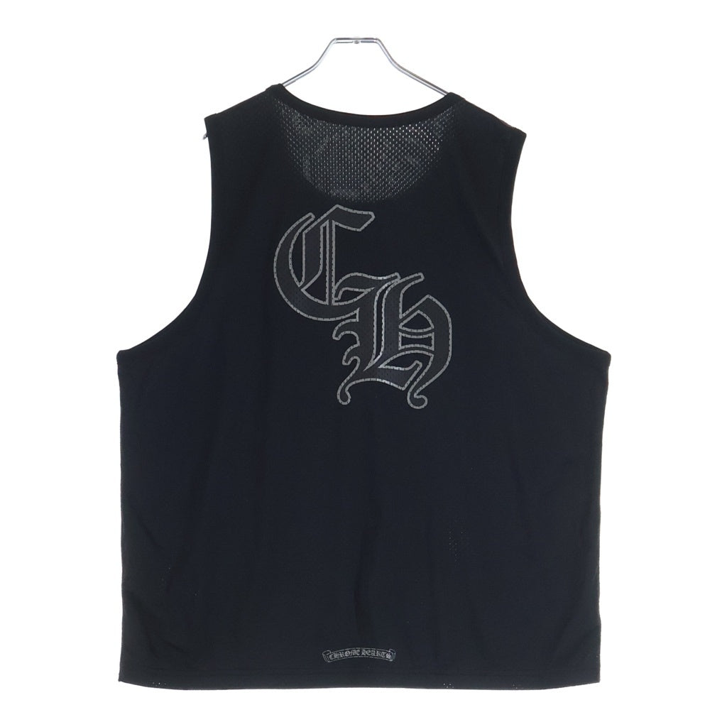 CHROME HEARTS(クロムハーツ) MESH WARM UP JERSEY リバーシブルCHロゴプリントメッシュタンクトップ ブラック -