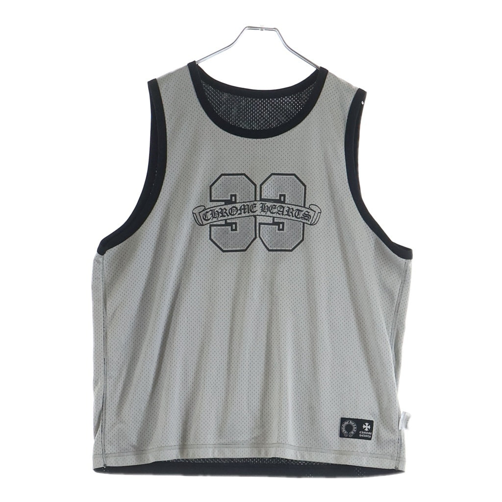 CHROME HEARTS(クロムハーツ) MESH WARM UP JERSEY リバーシブルCHロゴプリントメッシュタンクトップ ブラック -