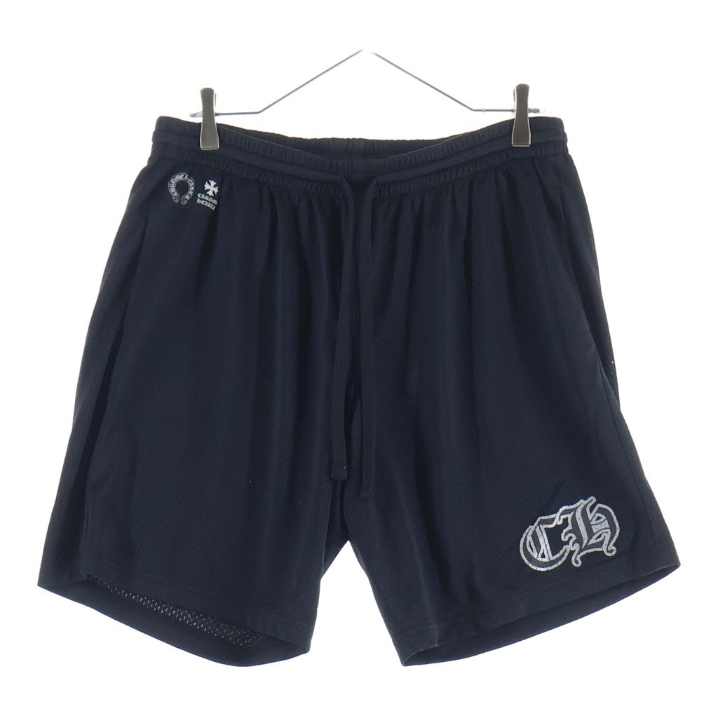 CHROME HEARTS(クロムハーツ) MESH WARM UP JERSEY メッシュ バーシティー ジャージー CHプリントメッシュ ハーフパンツ ブラック
