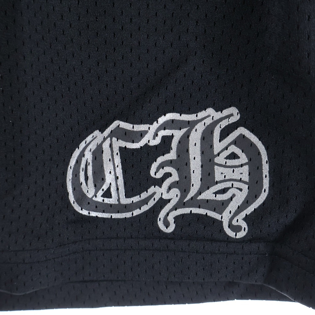 CHROME HEARTS(クロムハーツ) MESH WARM UP JERSEY メッシュ バーシティー ジャージー CHプリントメッシュ ハーフパンツ ブラック