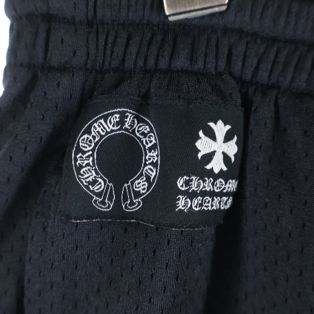 CHROME HEARTS(クロムハーツ) MESH WARM UP JERSEY メッシュ バーシティー ジャージー CHプリントメッシュ ハーフパンツ ブラック