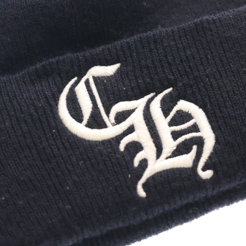 CHROME HEARTS(クロムハーツ) CH ロゴ刺繍 ニット帽 ブラック