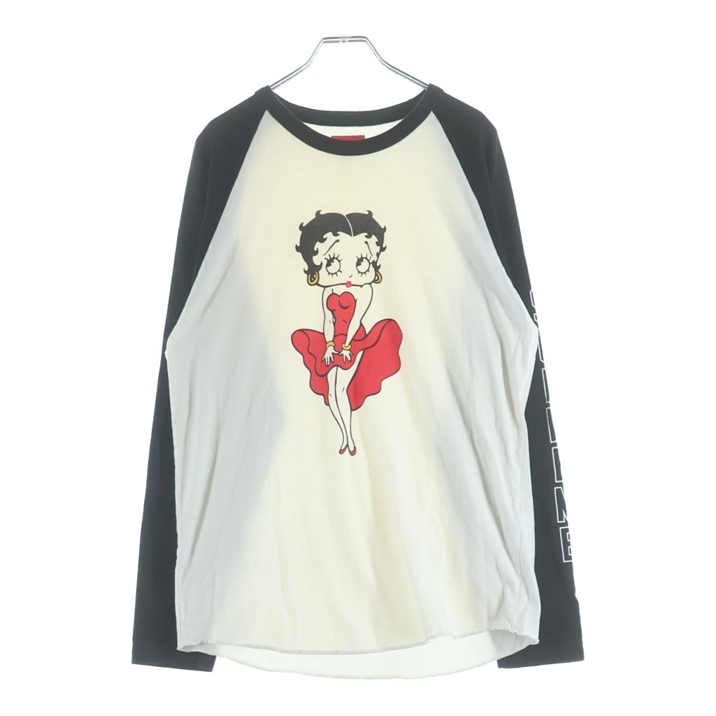 SUPREME(シュプリーム) 16SS ベティーブープ ラグラン アームロゴ クルーネック 長袖 Tシャツ