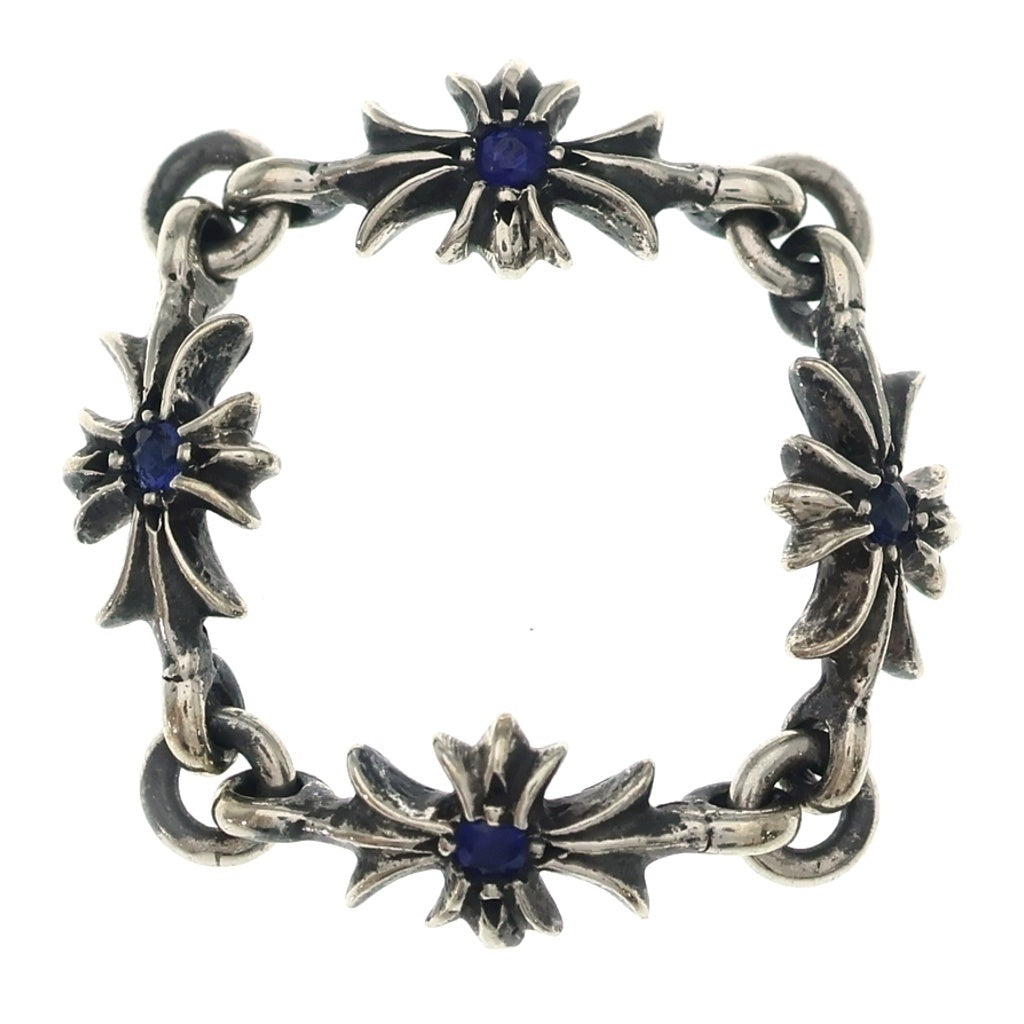 CHROME HEARTS(クロムハーツ) RING TNY E CH PLS SAP タイニーECHプラス シルバーリング PAVEサファイア