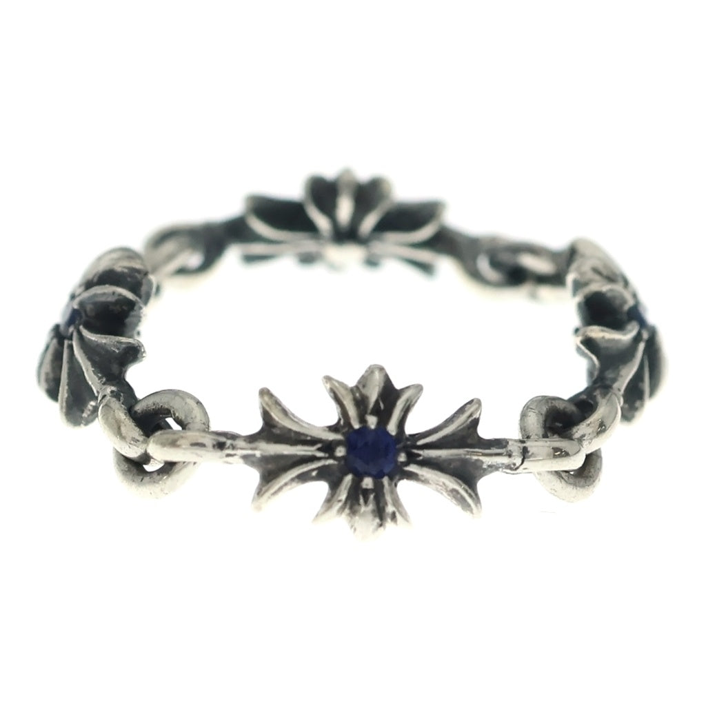 CHROME HEARTS(クロムハーツ) RING TNY E CH PLS SAP タイニーECHプラス シルバーリング PAVEサファイア