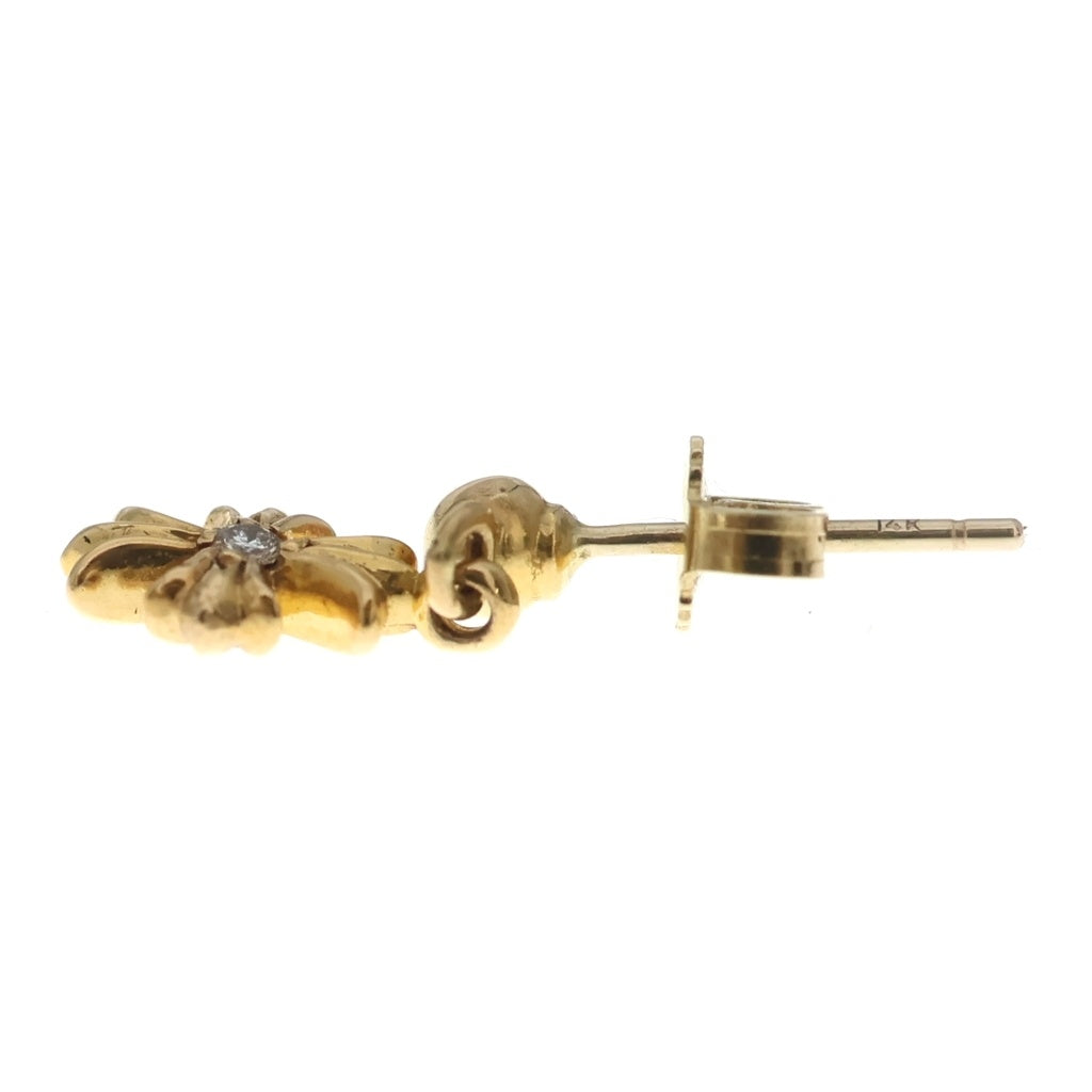 CHROME HEARTS(クロムハーツ) 22K TNY E CH PLS 1DIA タイニーE CHプラス ドロップピアス 1ダイヤ ゴールド BCA024