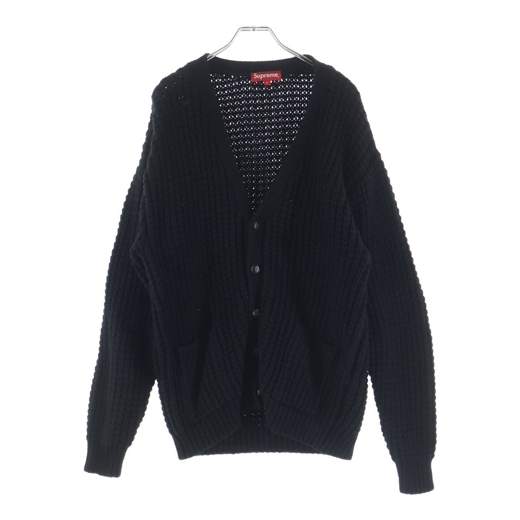 SUPREME(シュプリーム) 21AW Waffle Knit Cardigan ワッフル ニット カーディガン ブラック