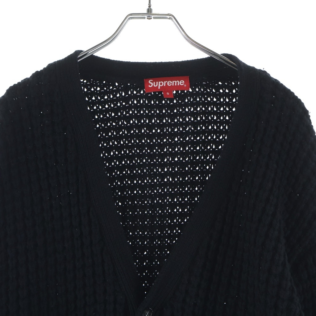 SUPREME(シュプリーム) 21AW Waffle Knit Cardigan ワッフル ニット カーディガン ブラック