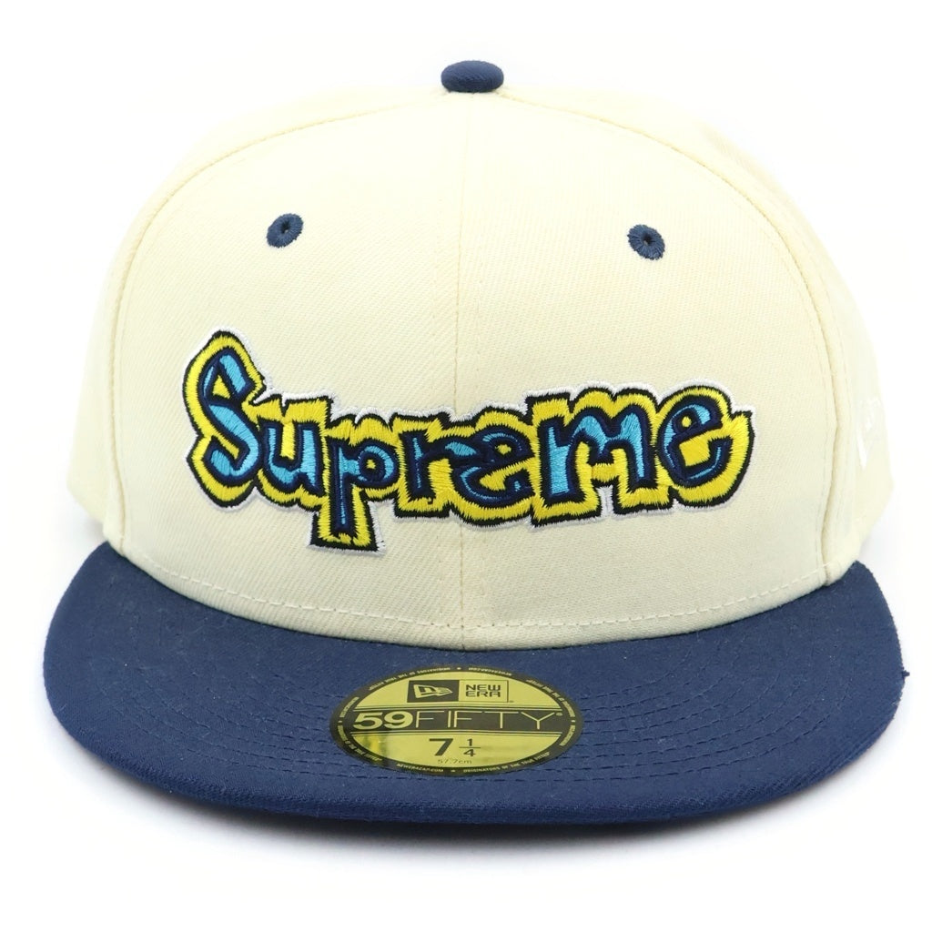 SUPREME(シュプリーム) 21SS ×New Era Gonz Logo ニューエラ ゴンズ ロゴ ベースボールキャップ 帽子 アイボリー/ネイビー