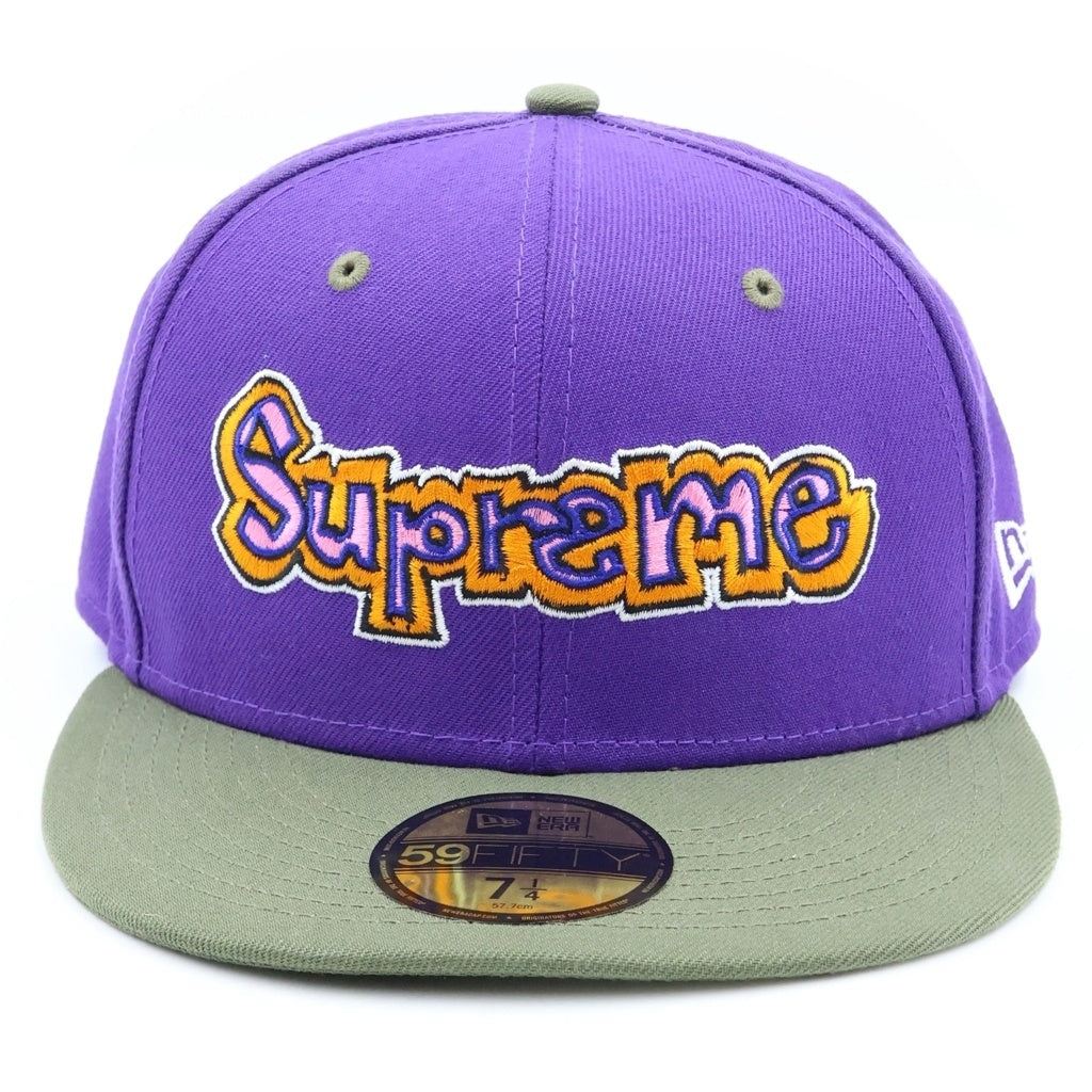 SUPREME(シュプリーム) 21SS ×New Era Gonz Logo ニューエラ ゴンズ ロゴ ベースボールキャップ 帽子 パープル/カーキ