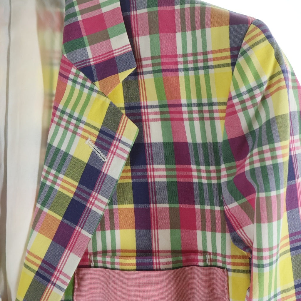 JUNYA WATANABE COMME des GARCONS(ジュンヤワタナベ コムデギャルソン) 09SS ×BROOKS BROTHERS Reconstructed 2B Madras Check Jacket ブルックスブラザーズ テーラードジャケット WC-J404