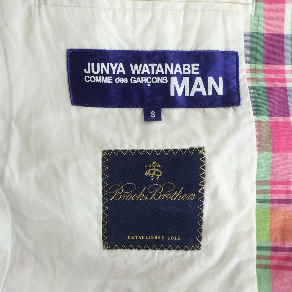 JUNYA WATANABE COMME des GARCONS(ジュンヤワタナベ コムデギャルソン) 09SS ×BROOKS BROTHERS Reconstructed 2B Madras Check Jacket ブルックスブラザーズ テーラードジャケット WC-J404