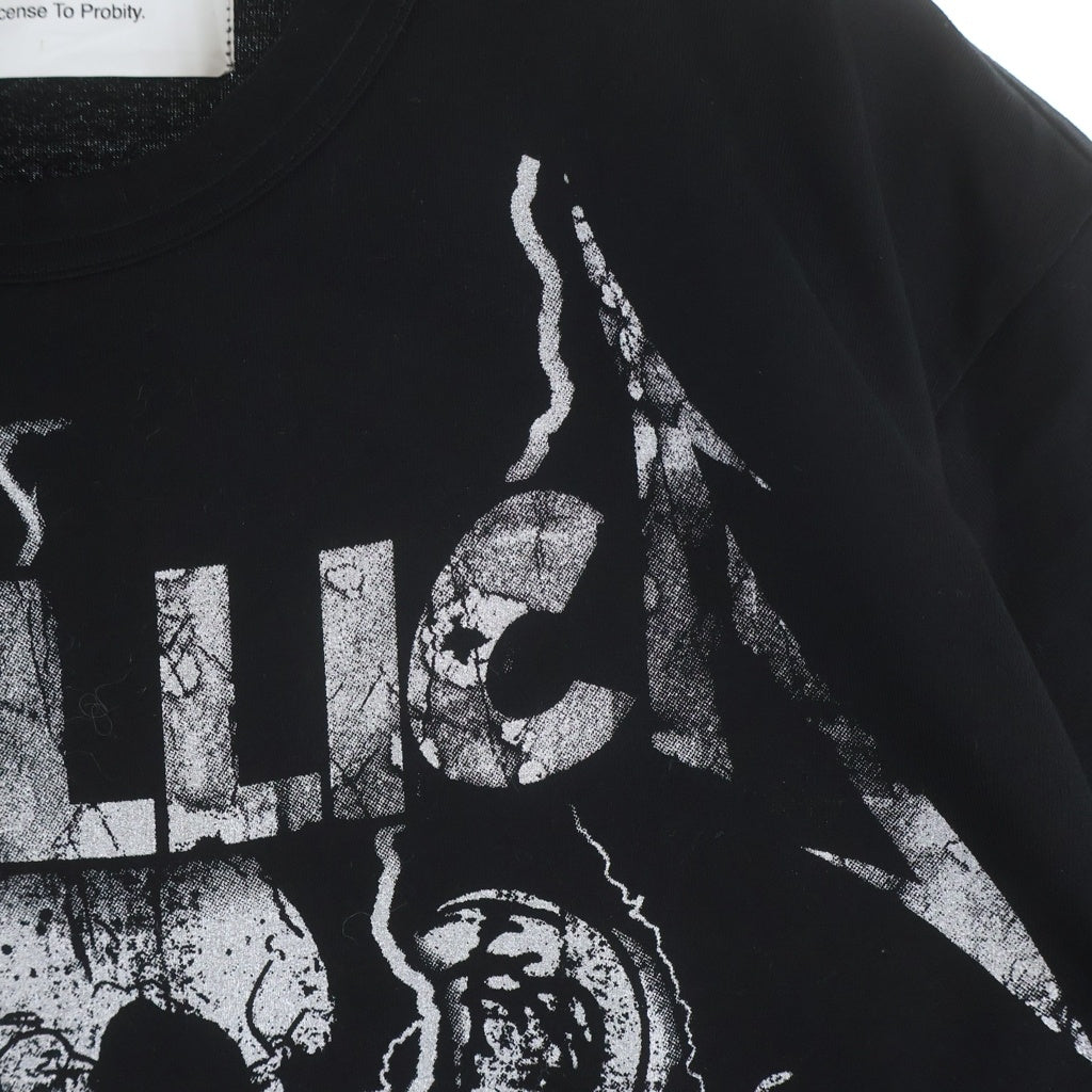 JUNYA WATANABE COMME des GARCONS(ジュンヤワタナベ コムデギャルソン) 24AW METALLICA TEE メタリカ プリント クルーネック半袖Tシャツカットソー ブラック JM-T046 AD2024