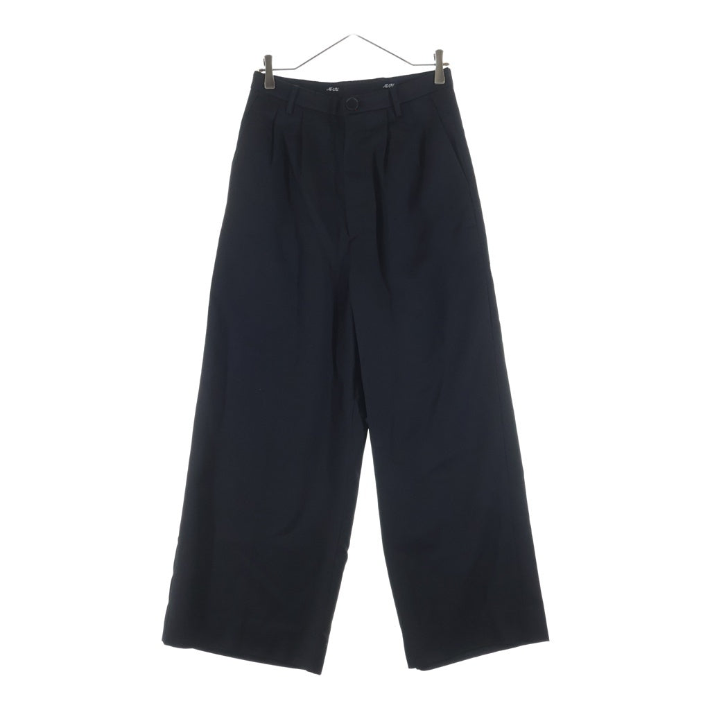 MASU(エムエーエスユー) 25AW TUCKED WIDE TROUSERS 2タック ワイド トラウザーズ スラックス ロングパンツ ブラック M25F9PL007