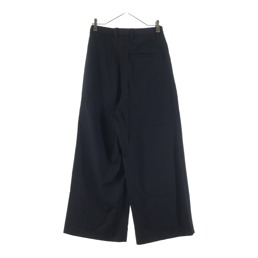 MASU(エムエーエスユー) 25AW TUCKED WIDE TROUSERS 2タック ワイド トラウザーズ スラックス ロングパンツ ブラック M25F9PL007