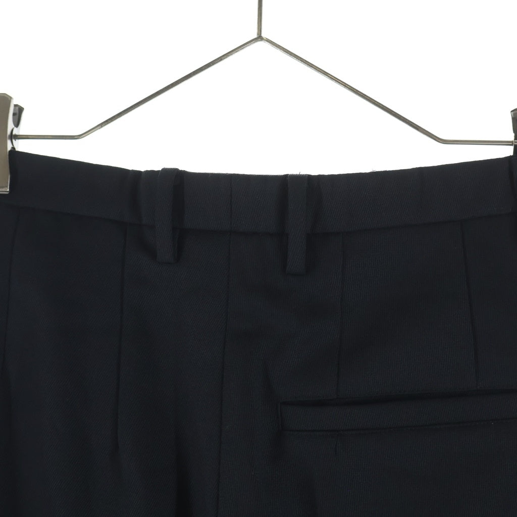 MASU(エムエーエスユー) 25AW TUCKED WIDE TROUSERS 2タック ワイド トラウザーズ スラックス ロングパンツ ブラック M25F9PL007