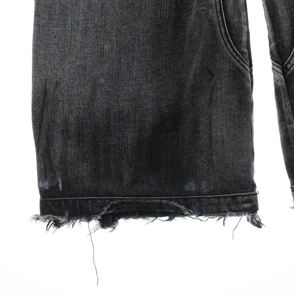Personsoul(パーソンソール) Graffiti Contour Jeans グラフィティー ワイド デニムパンツ ブラック