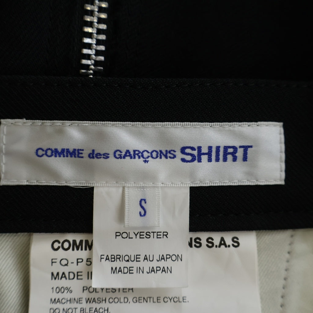 COMME des GARCONS SHIRT(コムデギャルソンシャツ) 26SS サイドジップ ワイドシルエット ハーフ ショートパンツ ブラック FQ-P502