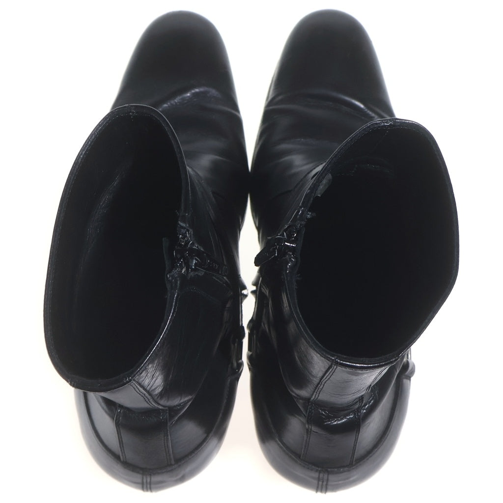 Dior HOMME(ディオールオム) 06AW エディ期 バックル キューバン レザー ヒールブーツ ブラック