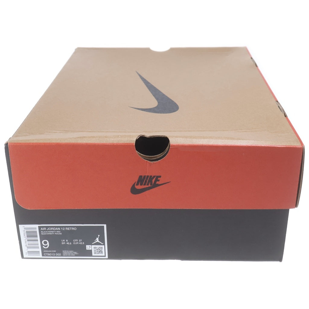NIKE(ナイキ) AIR JORDAN 12 RETRO CT8013-002 エアジョーダン12 レトロ ハイカットスニーカー ブラック/レッド US9/27cm