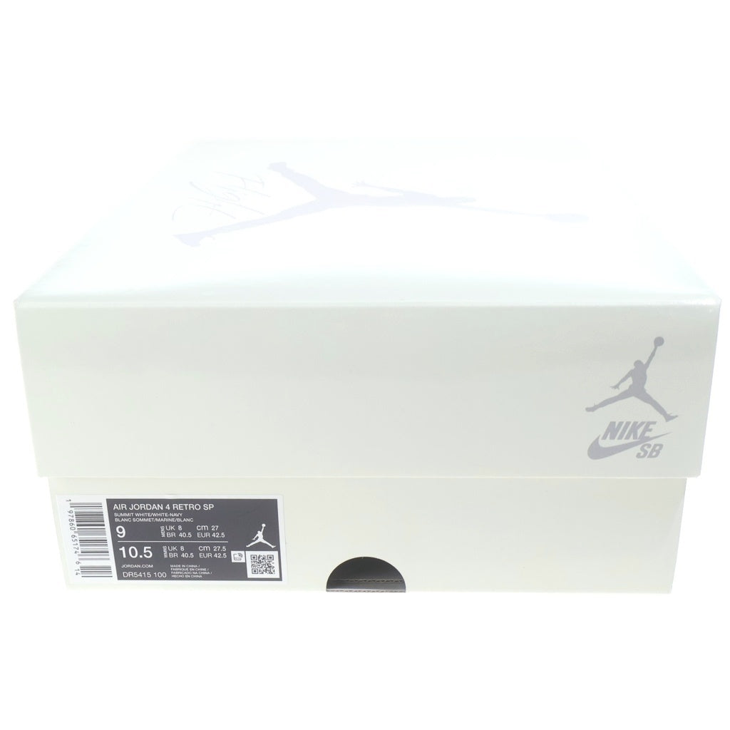 NIKE SB(ナイキエスビー) AIR JORDAN 4 RETRO SP DR5415-100 エアジョーダン4 レトロ ハイカットスニーカー ホワイト/ネイビー US9/27cm
